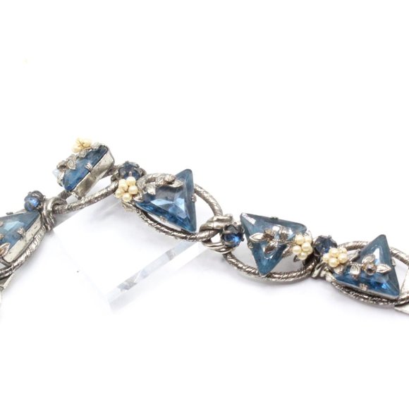 Henkel & Grosse for Christian Dior High End Designer Blue Triangular Bracelet - Picture 2 of 11